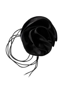 Rare H&M x Magda Butrym Cord Necklace with Rose Appliqué